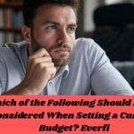 Which of the Following Should Not Be Considered When Setting a Current Budget? Everfi