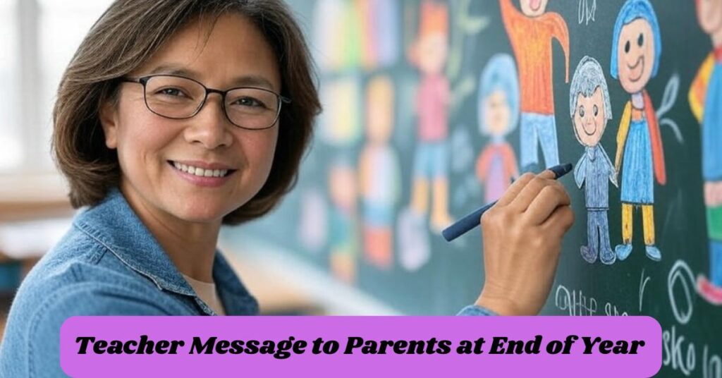 Teacher Message to Parents at End of Year