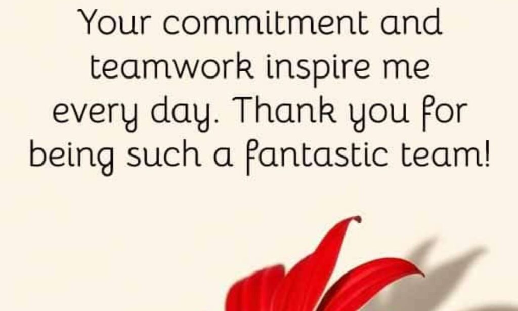 Thank You Messages for Encouraging Teamwork