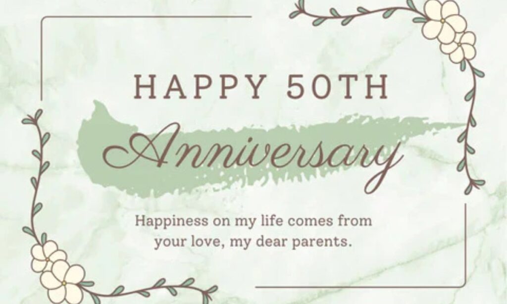 Sample Messages to Celebrate 50 Years of Love