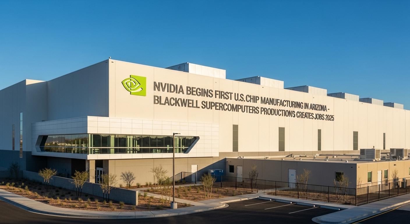 NVIDIA Begins First US Chip Manufacturing in Arizona - Blackwell Supercomputers Production Creates Jobs 2025