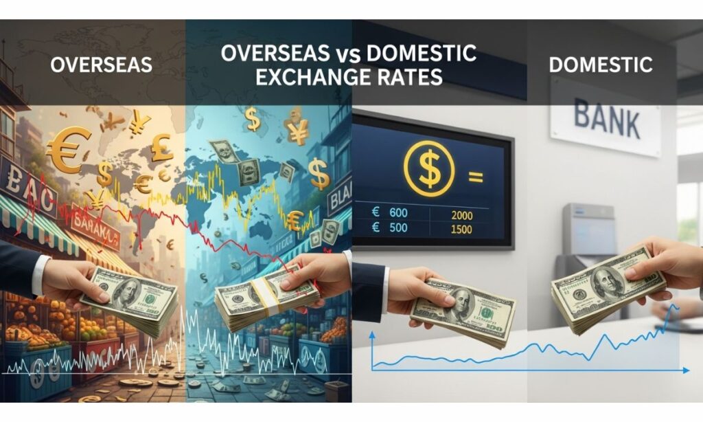 Overseas vs Domestic Exchange Rates